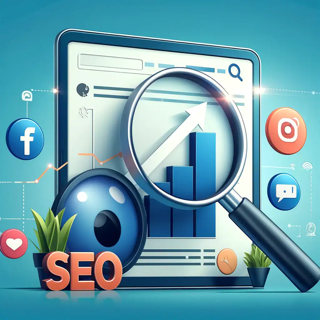 image with a graph in an upward direction and the word SEO