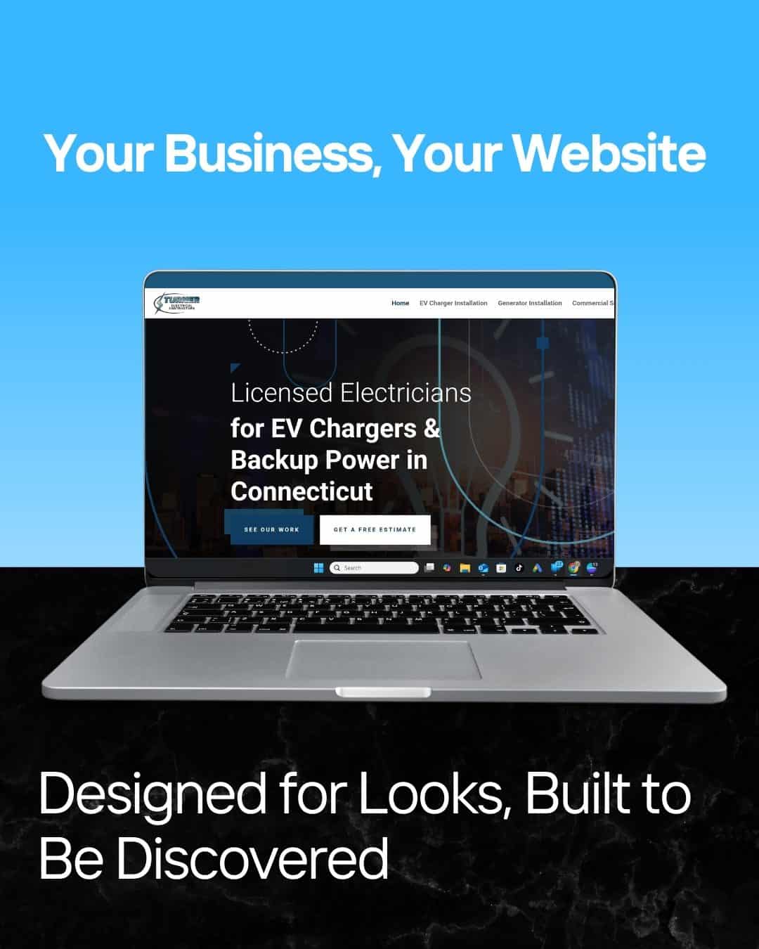 Modern professional website design for Connecticut home service contractors